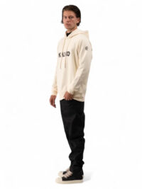 Hoodie Herren Cream Beige – Stickerei Broken – Regular Fit – 100 % Baumwolle