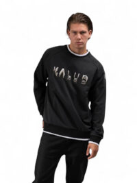 Pullover Herren Washed Black – 3D Stickerei – Regular Fit – 100 % Baumwolle NEU – Bild 3