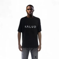 Schweres Oversize-T-Shirt aus Baumwolle Broken Black KALUD Schwarz – Bild 2