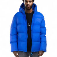 KALUD Daunenpufferjacke Electric Blue – Herren Winterjacke