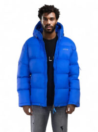 KALUD Daunenpufferjacke Electric Blue – Herren Winterjacke