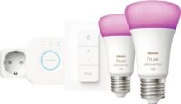 Philips Hue Starter‑Set 2× E27 White & Color + Bridge + Dimmer + Smart Plug