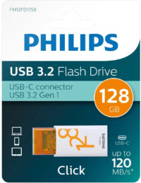 Philips USB Stick 128GB Click Series – Weiß/Orange, Typ-C, USB 3.2 Gen 1 – Bild 2