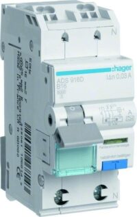 Hager FI/LS-Schalter ADS916D B16A 30mA Typ A 2P FI LS Kombischalter – Bild 2