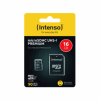 Intenso microSDHC 16GB Premium – UHS-I Class 10, bis 90 MB/s inkl. SD-Adapter