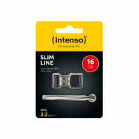 Intenso USB Stick Slim Line 16GB – USB 3.2, Schwarz