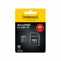 Intenso microSDXC 64GB – Class 10 Speicherkarte inkl. SD-Adapter