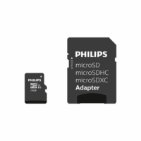 Philips microSDHC 16GB – UHS-I Class 10 V10 A1 inkl. SD-Adapter