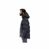 KALUD Daunenjacke Schwarz Herren Winterjacke Kapuze 90% Daunen Regular Fit NEU – Bild 5